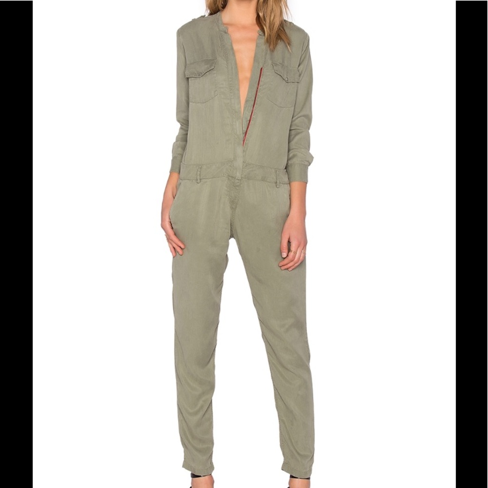 Etienne Marcel Long Sleeve Jumpsuit in Military